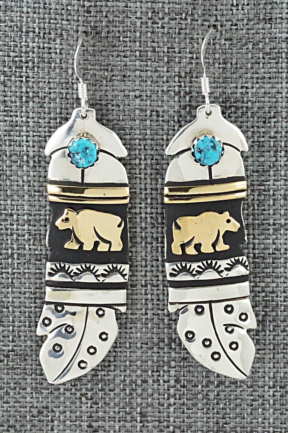 Turquoise & Sterling Silver Earrings - Rosita Singer