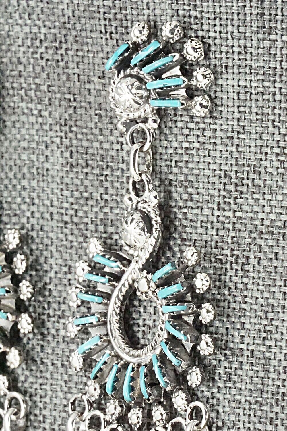 Turquoise & Sterling Silver Earrings - Kevin Leekity