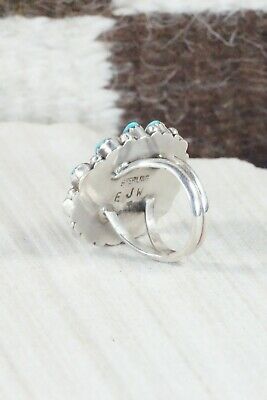 Turquoise and Sterling Silver Ring - Eunise Wilson - Size 7.5