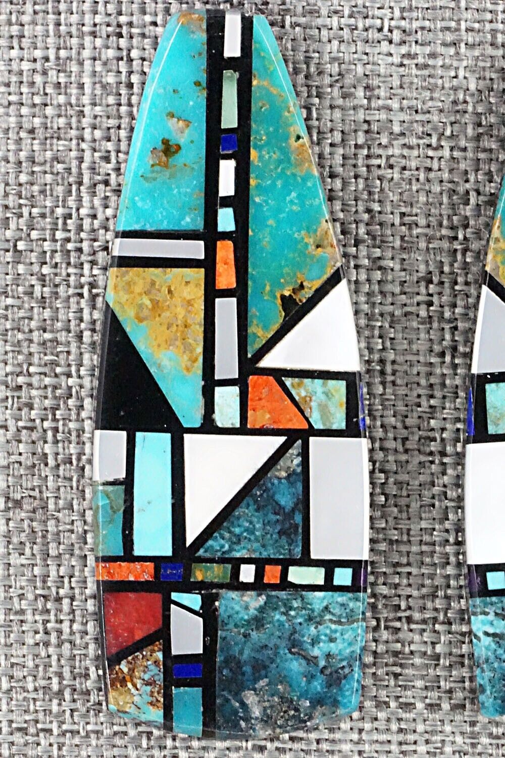 Multi Stone Inlay Earrings - Chris T. Nieto
