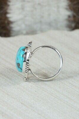 Navajo Turquoise & Sterling Silver Ring - Daniel Benally - Size 7