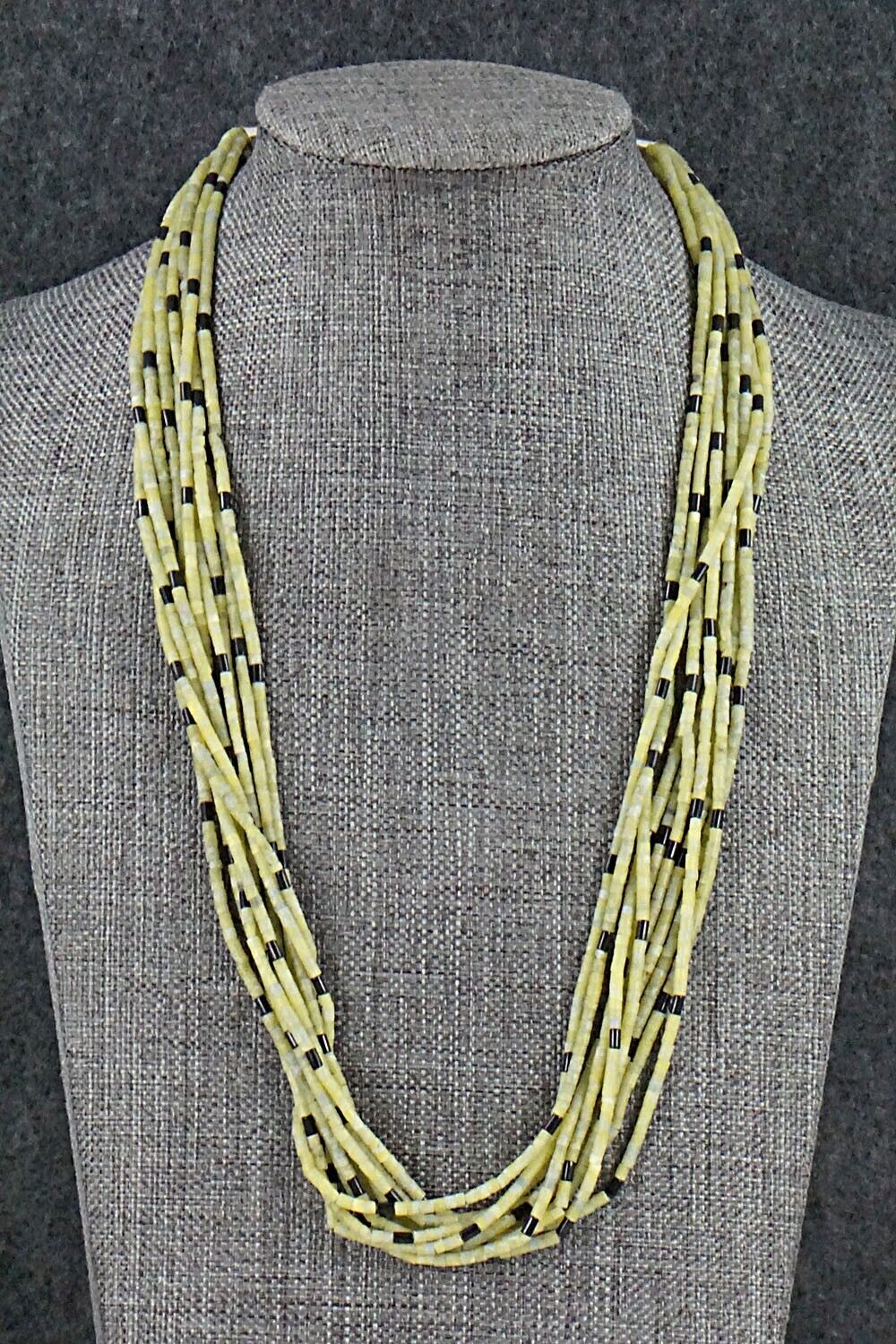 Shell, Jet & Sterling Silver Necklace - Ramona Bird