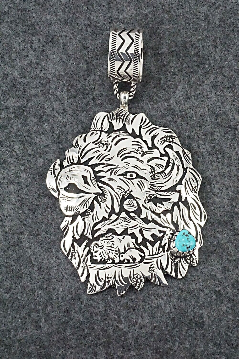 Turquoise & Sterling Silver Pendant - Richard Singer
