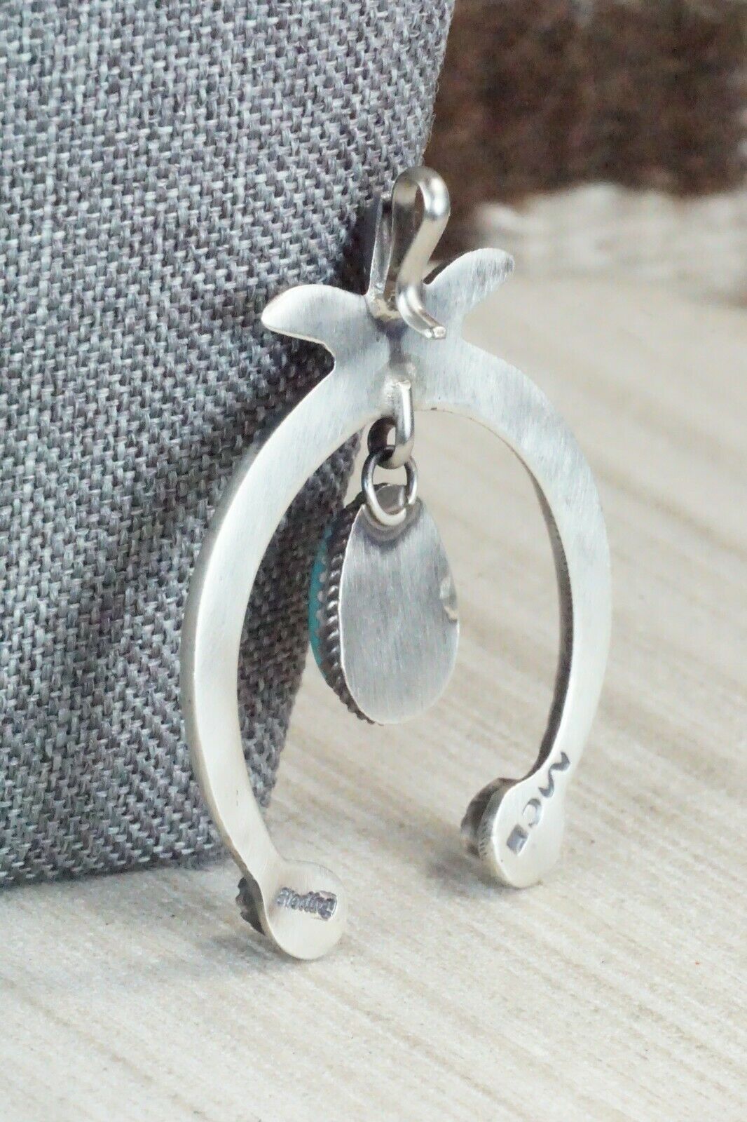 Turquoise and Sterling Silver Pendant - Martha Cayatineto - High Lonesome Trading