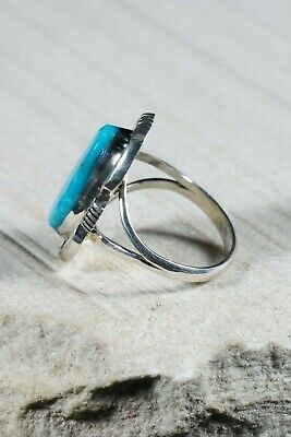 Navajo Turquoise and Sterling Silver Ring - Ray Jack - Size 9.75 - High Lonesome Trading