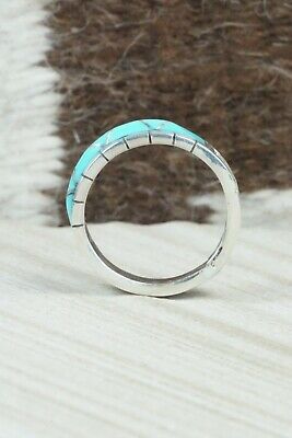 Turquoise & Sterling Silver Ring - Phyllis Lucio - Size 10.25