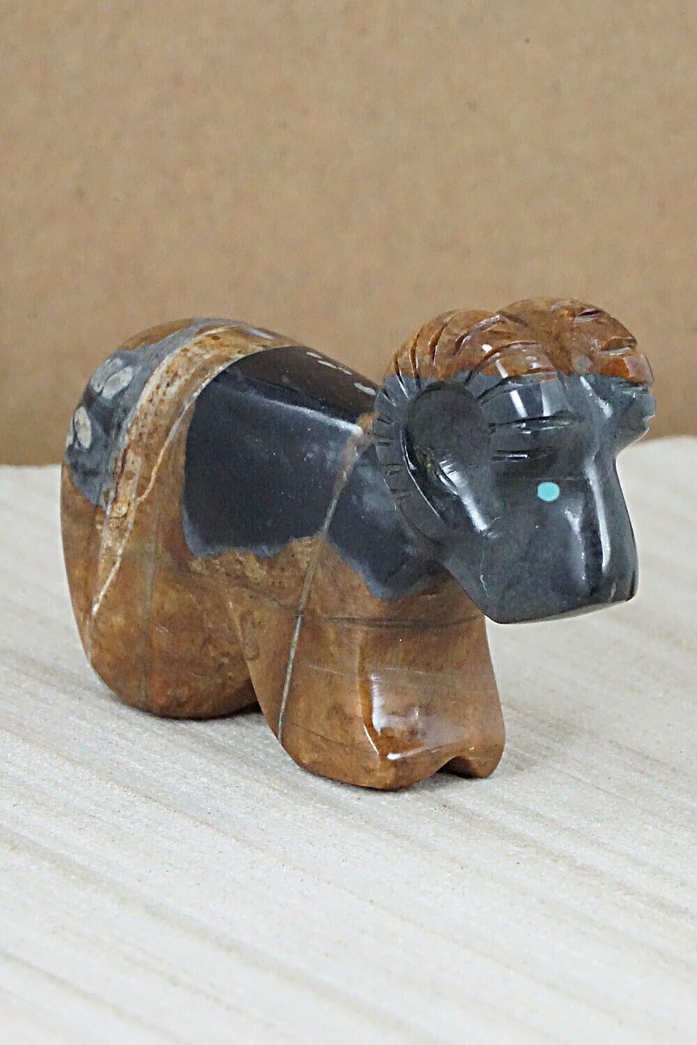 Ram Zuni Fetish Carving - Rodney Laiwakete