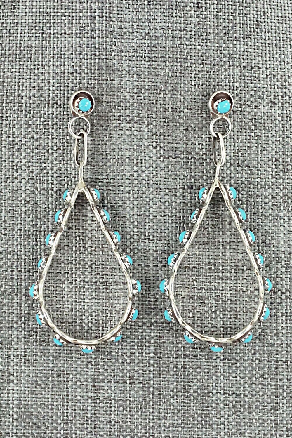 Turquoise & Sterling Silver Earrings - Florenda Lonasee