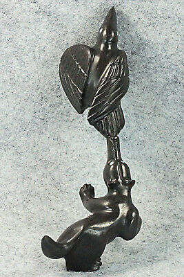Crow & Coyote (The Tricksters) Zuni Fetish Carving - Albert Eustace