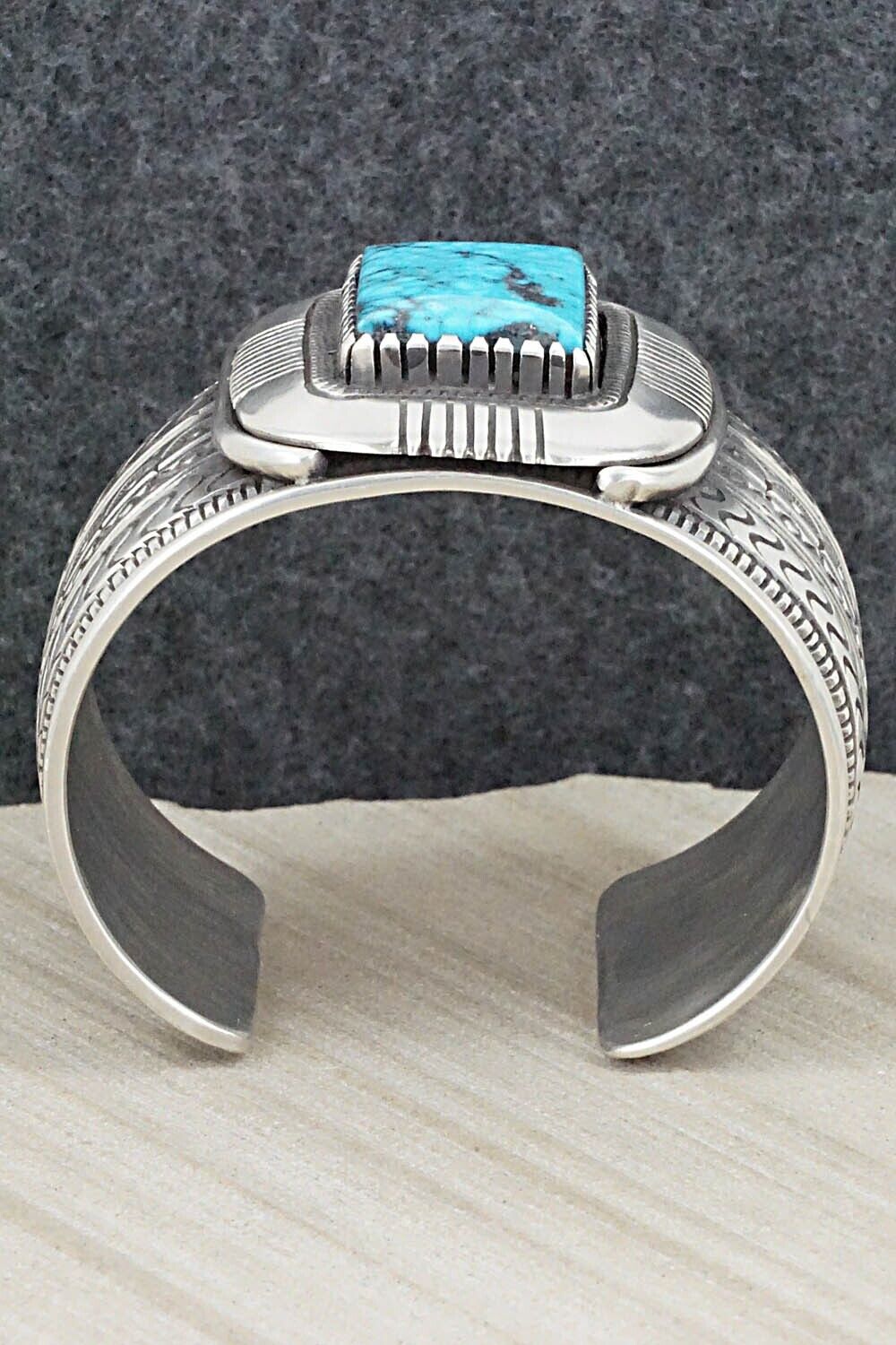 Turquoise and Sterling Silver Bracelet - Calvin Martinez