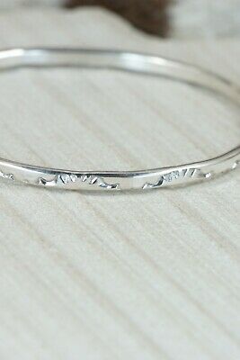 Navajo Sterling Silver Bangle Cuff - Elaine Tahe