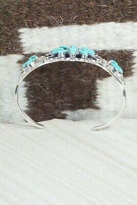 Turquoise & Sterling Silver Bracelet - Delbert Booqua - High Lonesome Trading