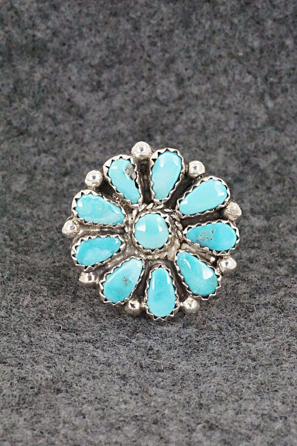 Turquoise and Sterling Silver Ring - Alicia Wilson - Size 8