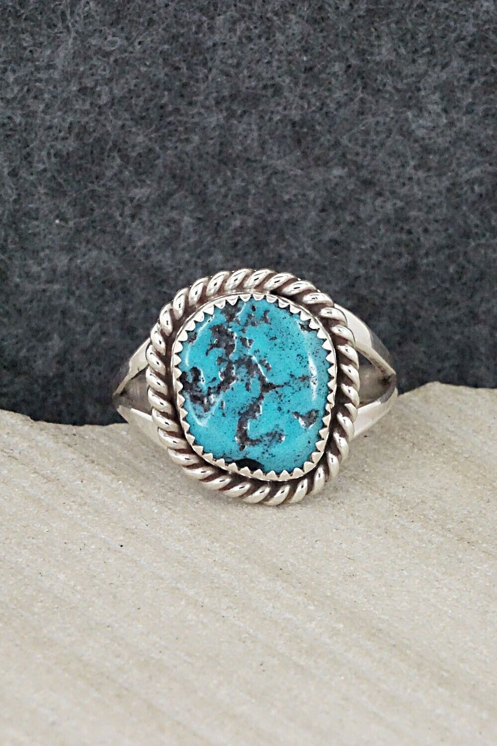 Turquoise & Sterling Silver Ring - Benjamin Martinez - Size 9.25