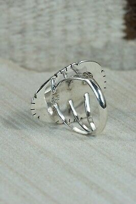 Navajo Turquoise & Sterling Silver Ring - Samuel Yellowhair - Size 8.5