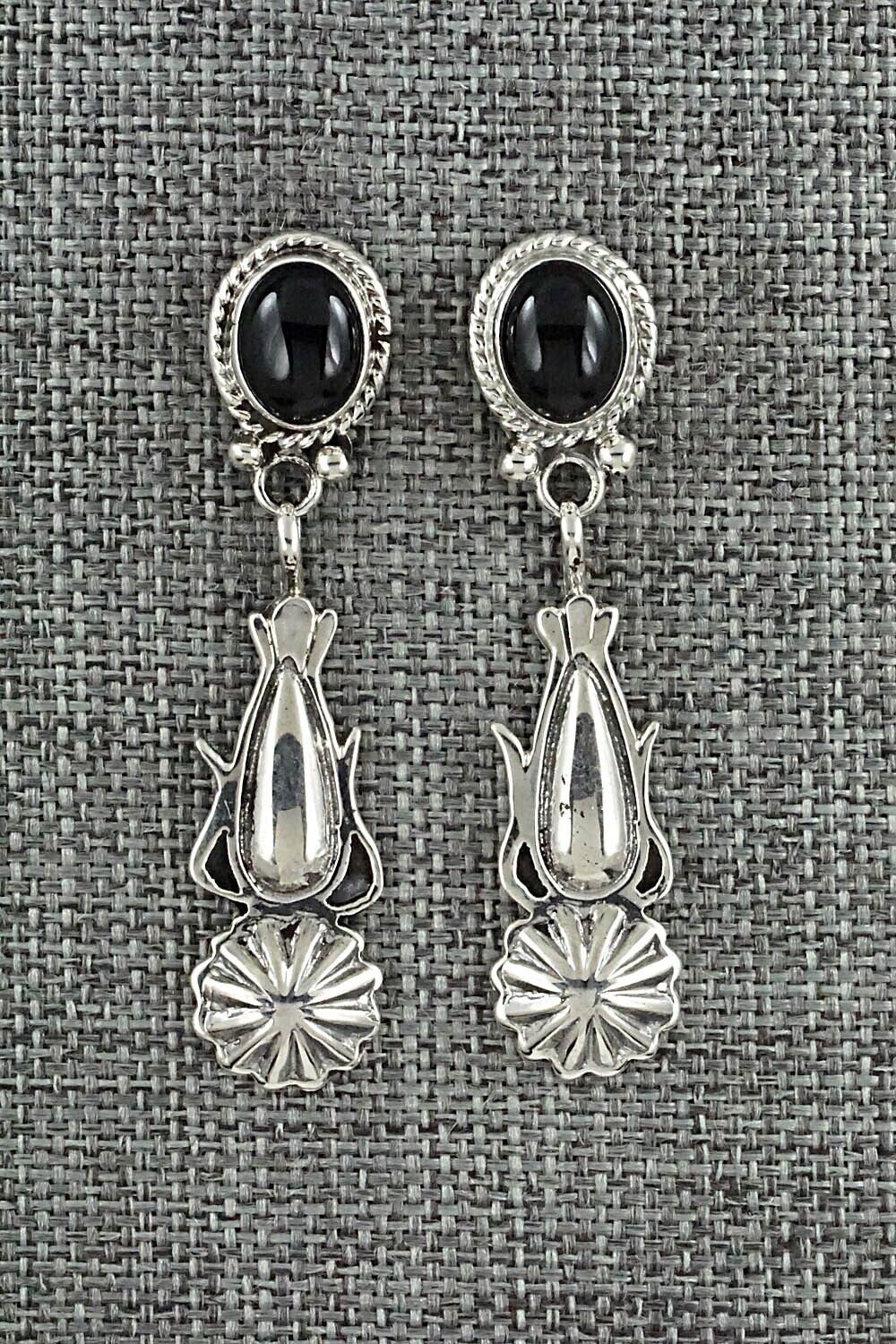 Onyx & Sterling Silver Earrings - Annie Spencer