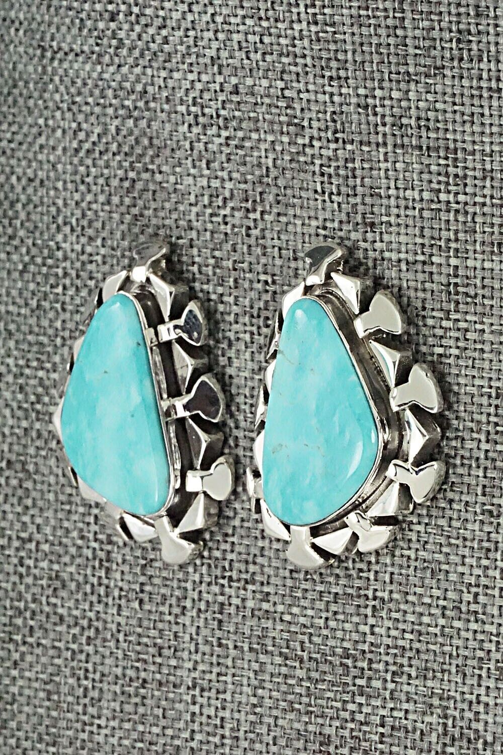 Turquoise and Sterling Silver Earrings - Sharon McCarthy