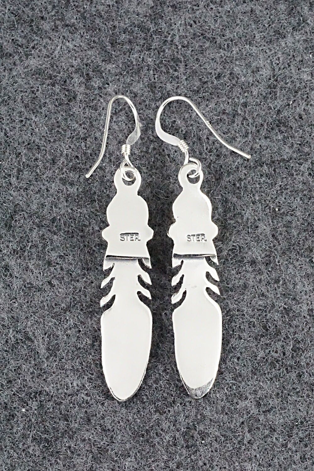 Coral & Sterling Silver Earrings - Rita Largo