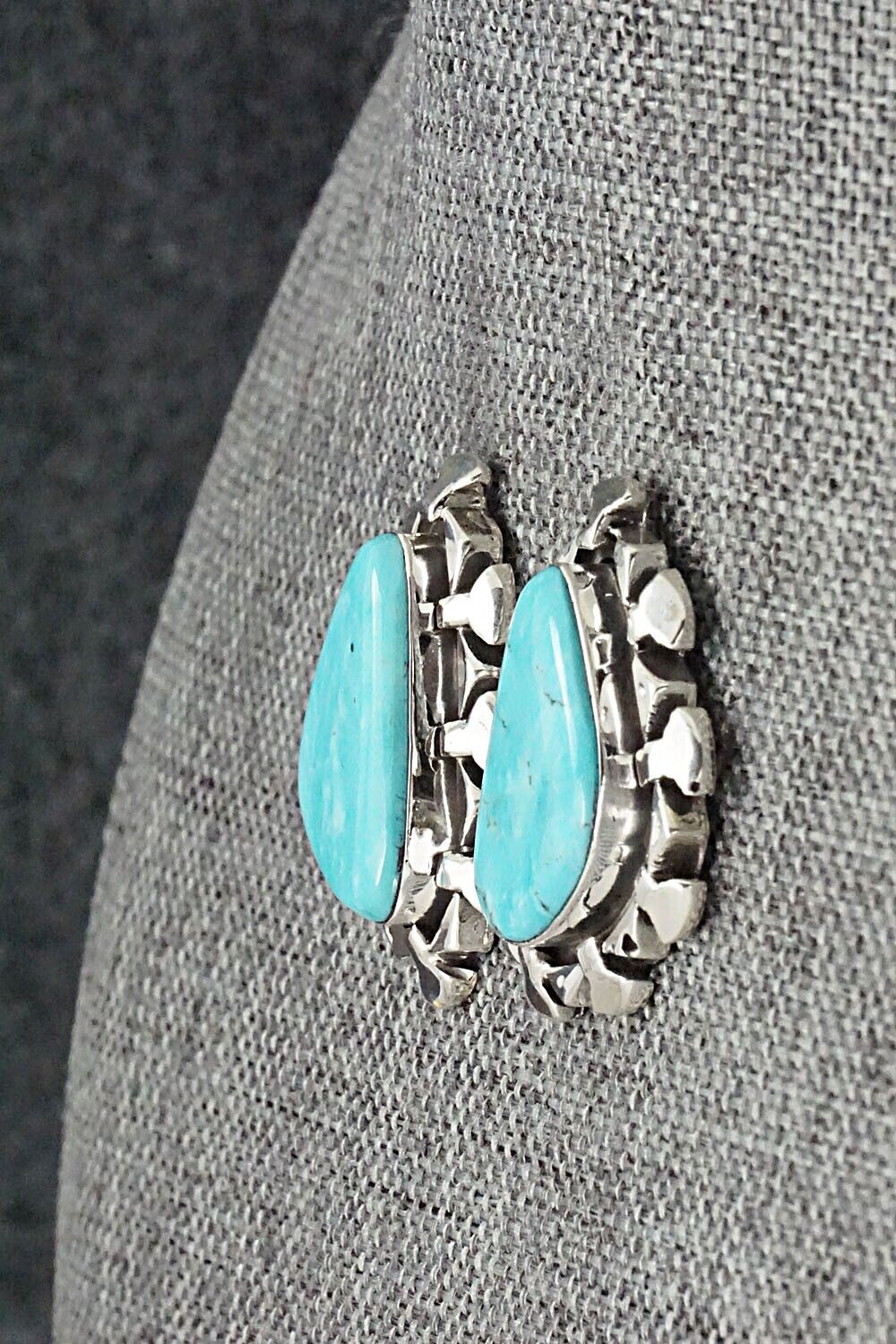 Turquoise and Sterling Silver Earrings - Sharon McCarthy