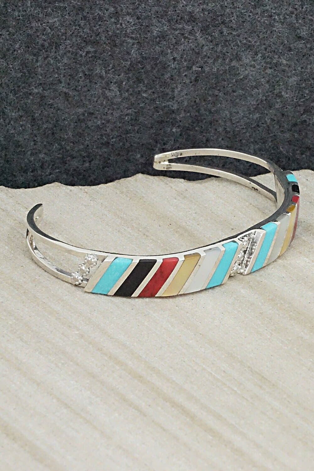 Multi Stone & Sterling Silver Bracelet - Fabian Sheyka