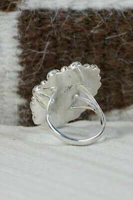 Navajo Turquoise and Sterling Silver Ring - Roberta Begay - Size 8.5
