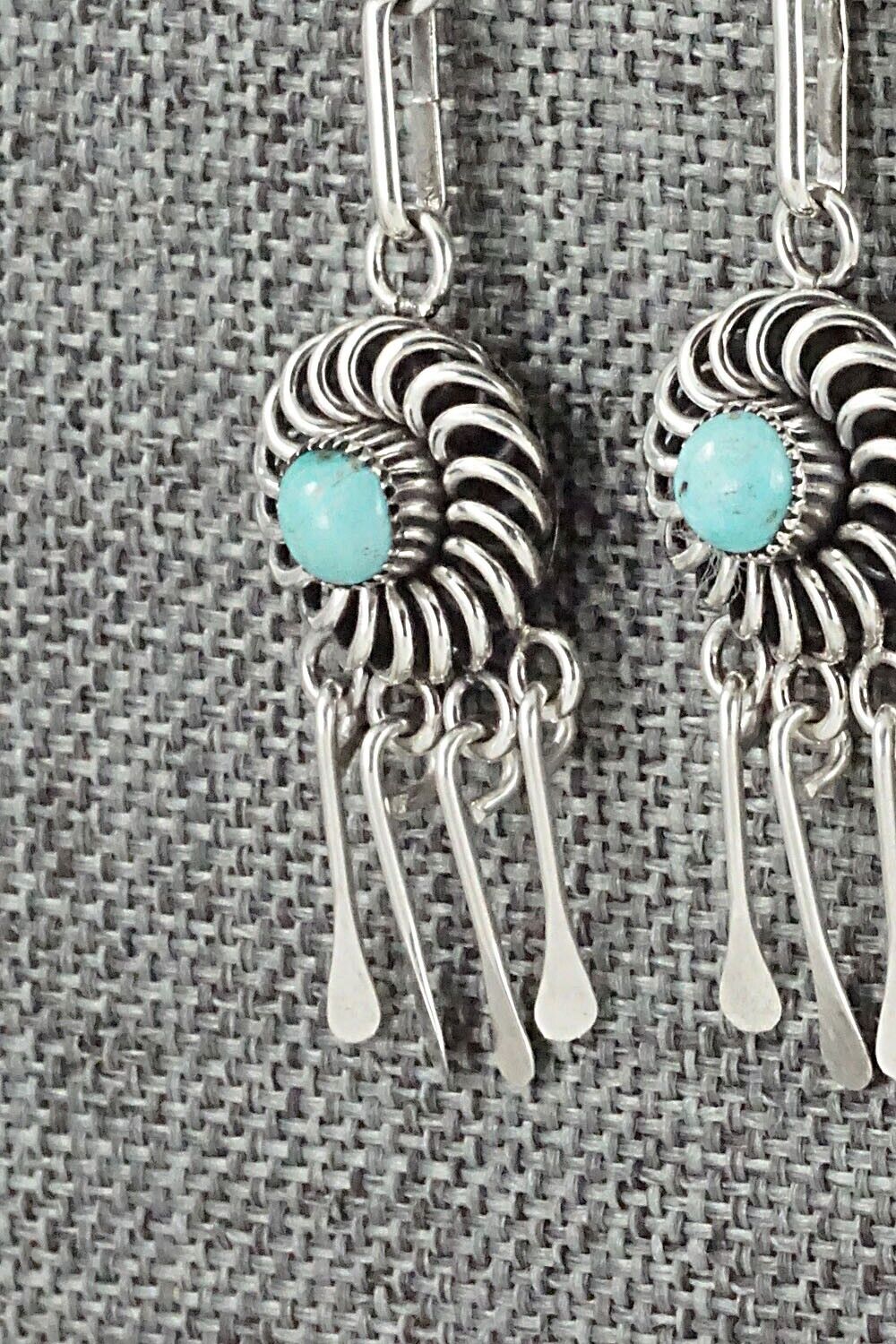 Turquoise & Sterling Silver Earrings - Al Lementino