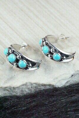 Turquoise & Sterling Silver Earrings - Paul Largo - High Lonesome Trading