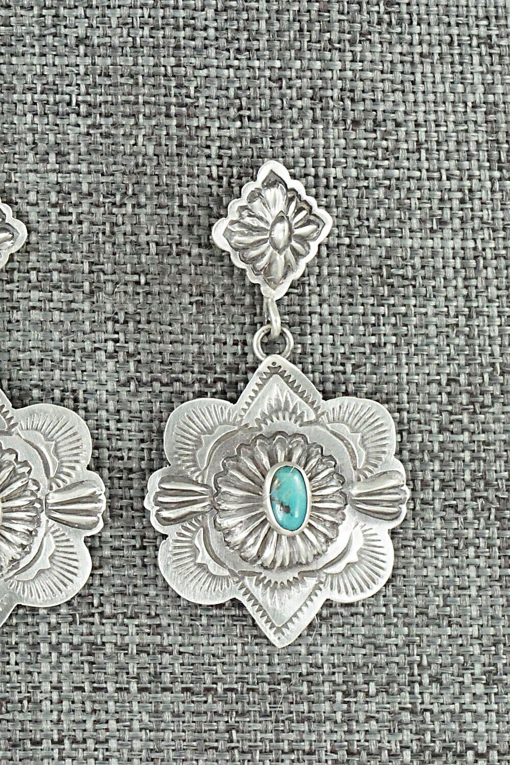 Turquoise & Sterling Silver Earrings - Terry Charlie