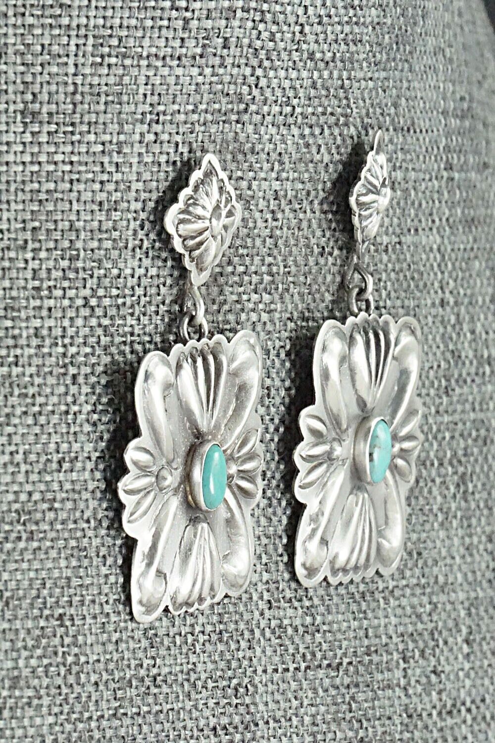 Turquoise & Sterling Silver Earrings - Terry Charlie