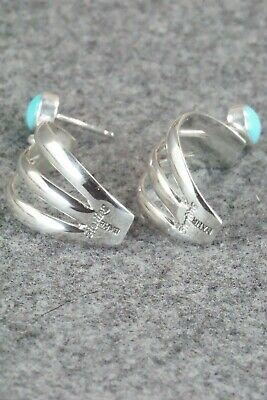 Turquoise & Sterling Silver Earrings - James Bahe - High Lonesome Trading