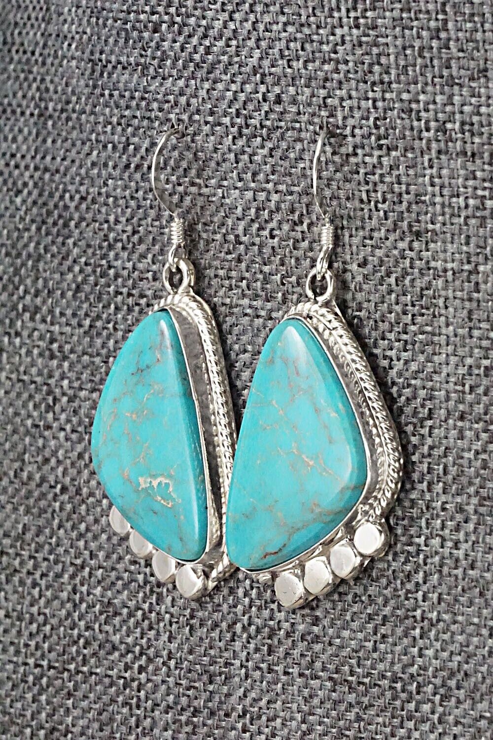 Turquoise & Sterling Silver Earrings - Genevieve Francisco