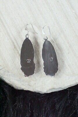 Navajo Turquoise and Sterling Silver Earrings - Sadie Jim
