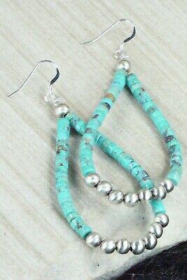 Turquoise & Sterling Silver Earrings - Doreen Jake - High Lonesome Trading