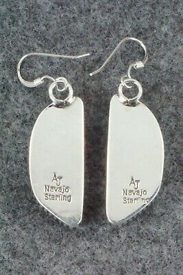 Turquoise & Sterling Silver Earrings - Alvin Joe