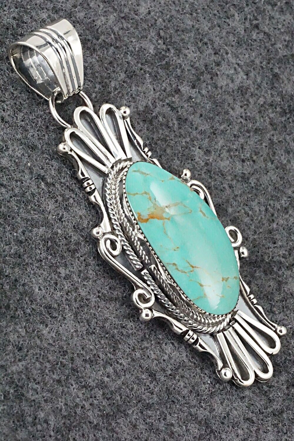 Turquoise & Sterling Silver Pendant - Sheena Jack