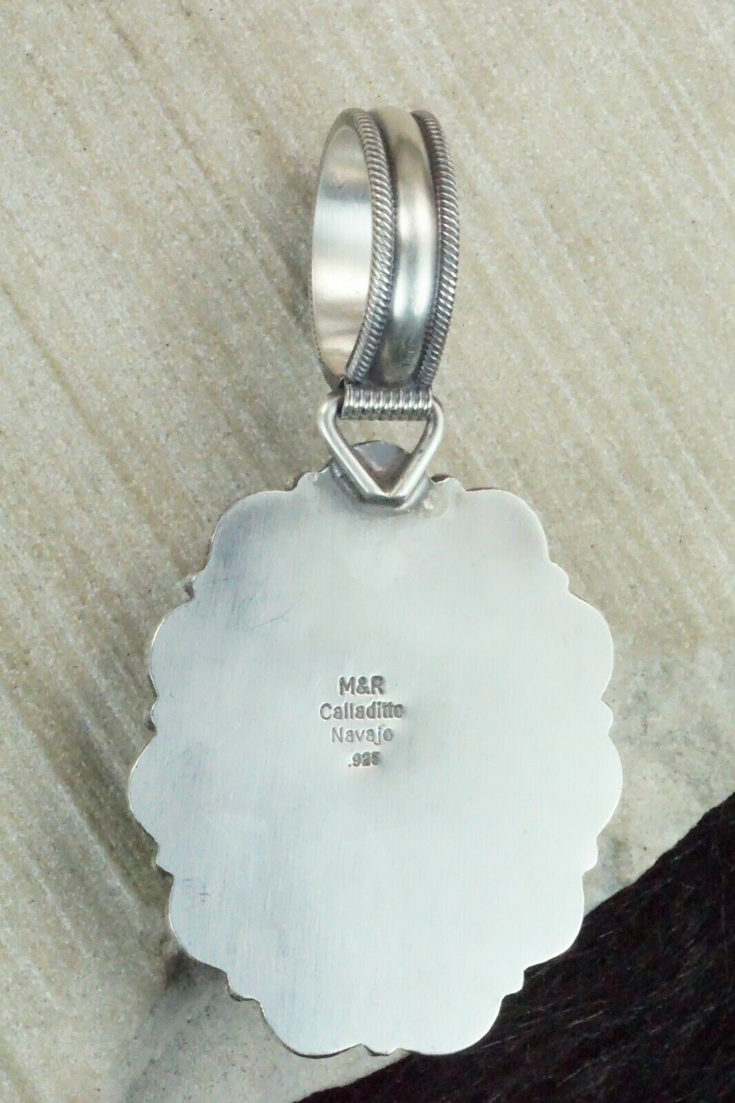 Turquoise and Sterling Silver Pendant - Michael Calladitto