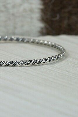 Navajo Sterling Silver Bangle Cuff - Elaine Tahe