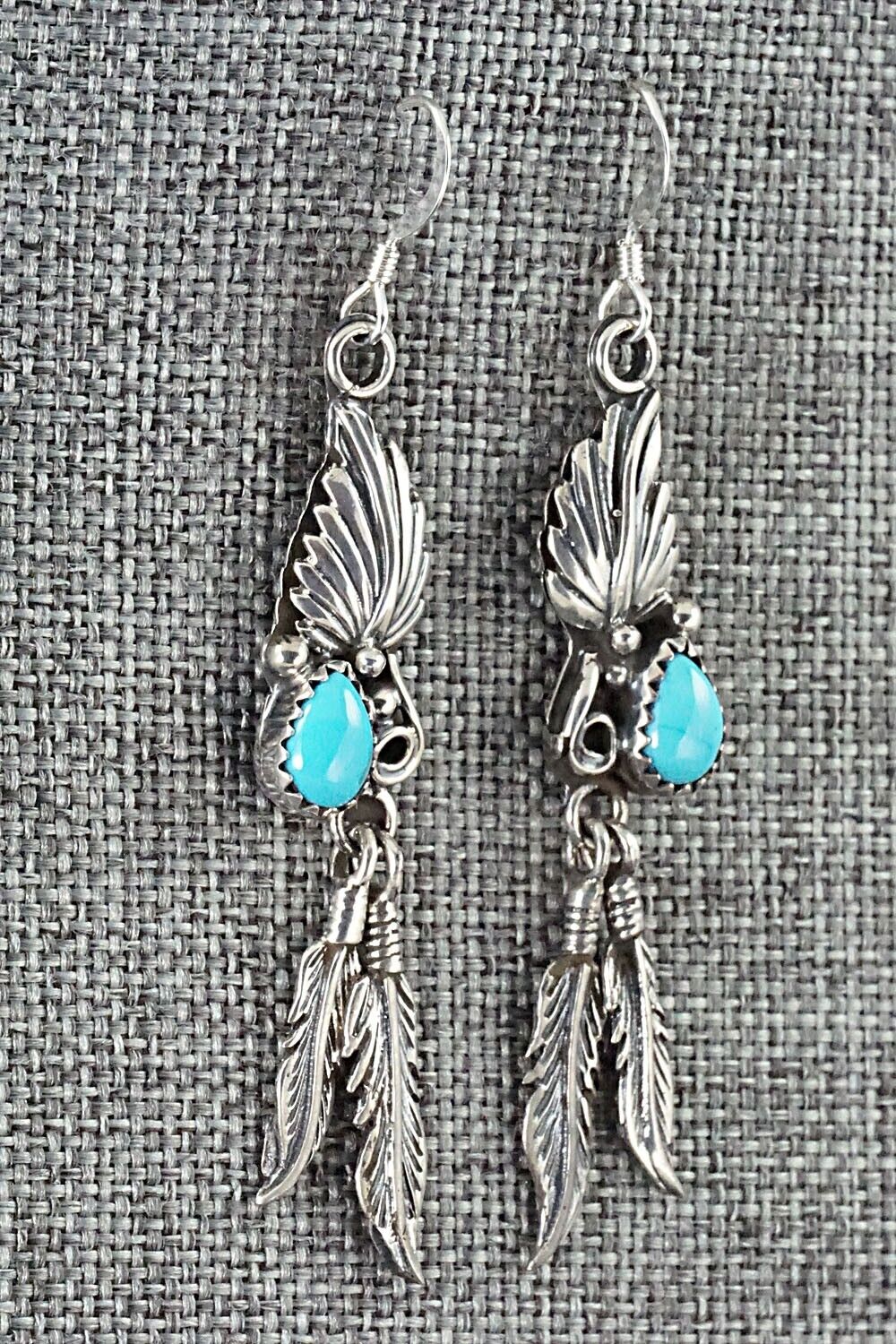 Turquoise & Sterling Silver Earrings - Etta Larry