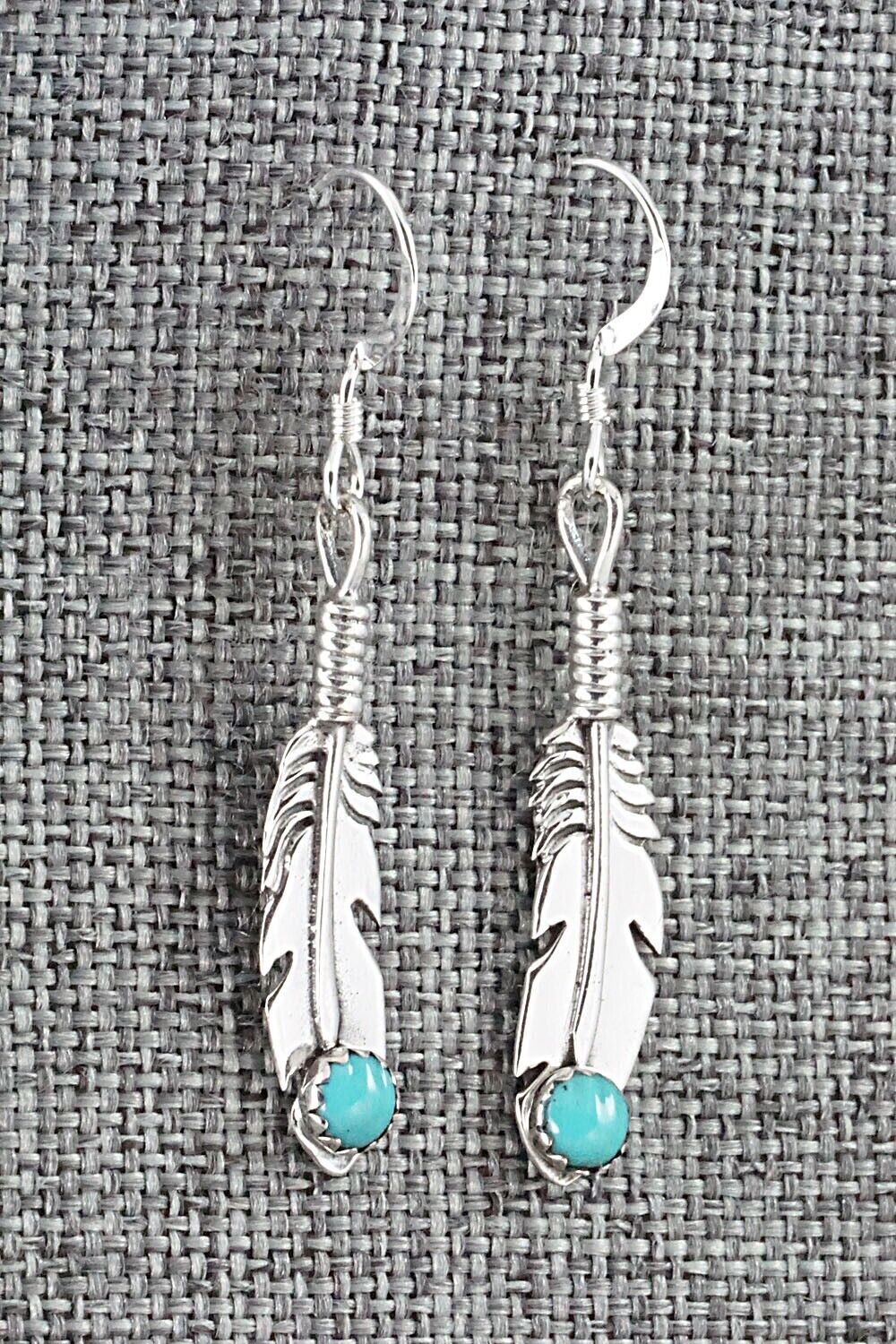 Turquoise and Sterling Silver Earrings - Louise Joe