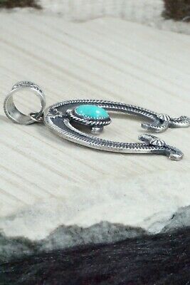 Turquoise & Sterling Silver Pendant - Kevin Billah