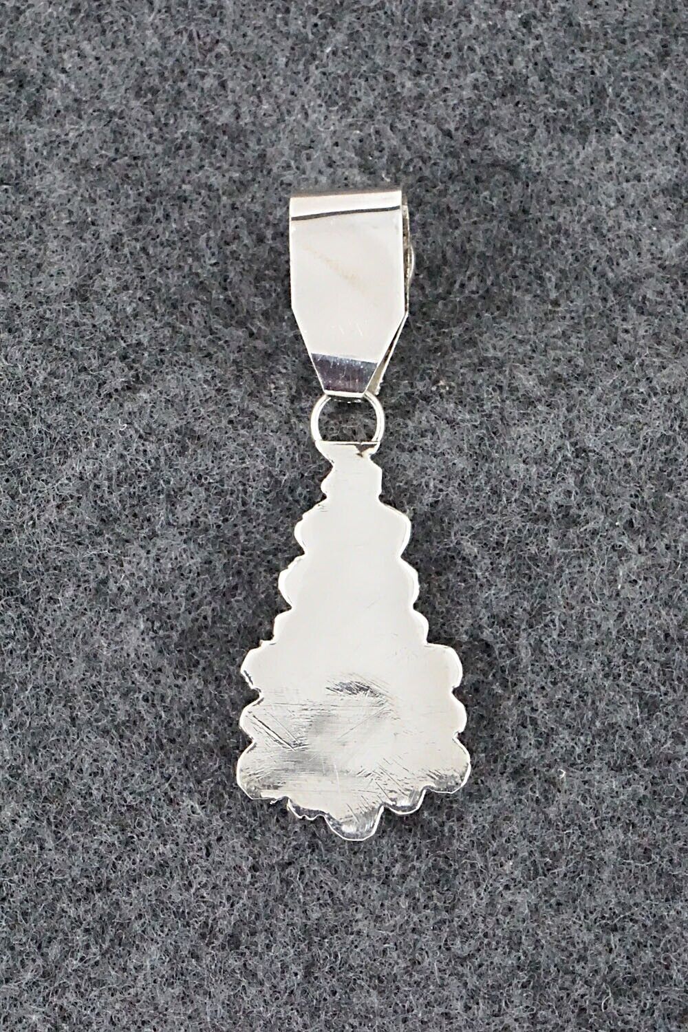 Turquoise and Sterling Silver Pendant - Verdie Booqua