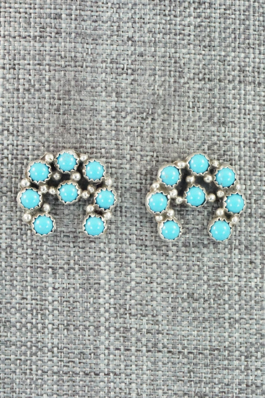 Turquoise & Sterling Silver Earrings - Chester Charley