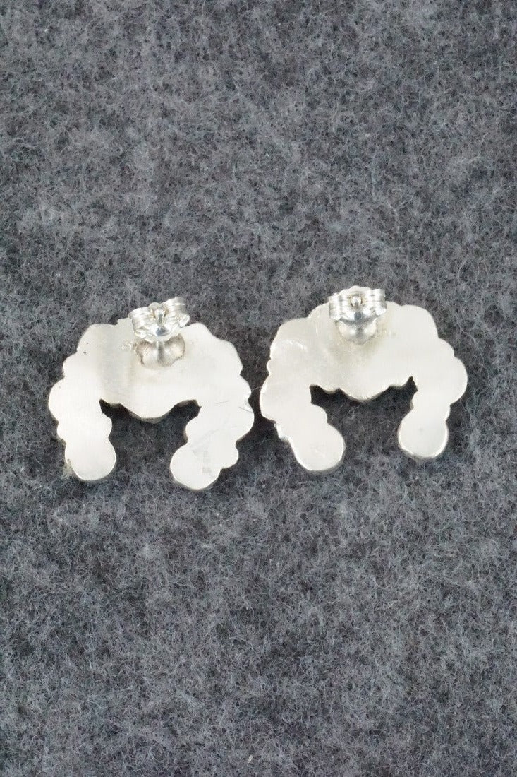 Turquoise & Sterling Silver Earrings - Chester Charley