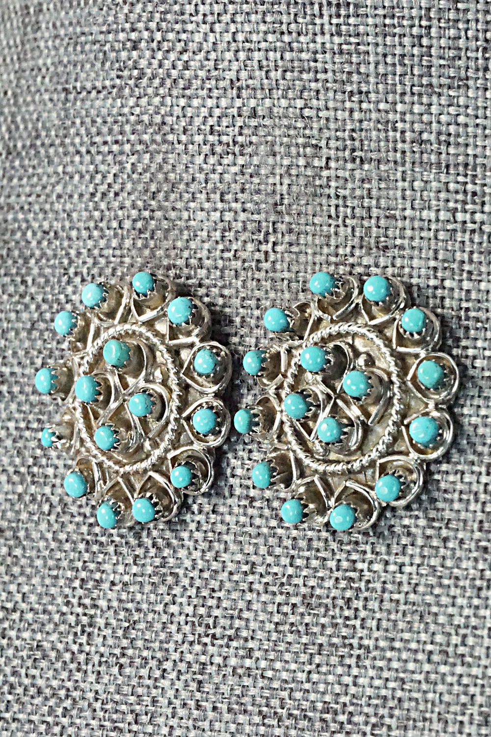 Turquoise & Sterling Silver Earrings - Wayne Johnson