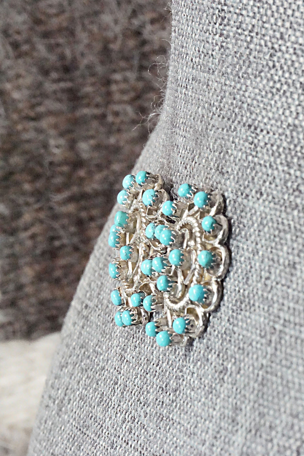 Turquoise & Sterling Silver Earrings - Wayne Johnson