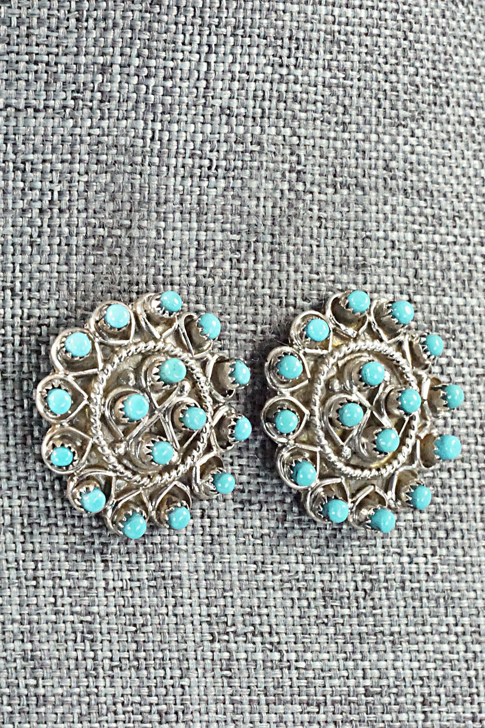 Turquoise & Sterling Silver Earrings - Wayne Johnson