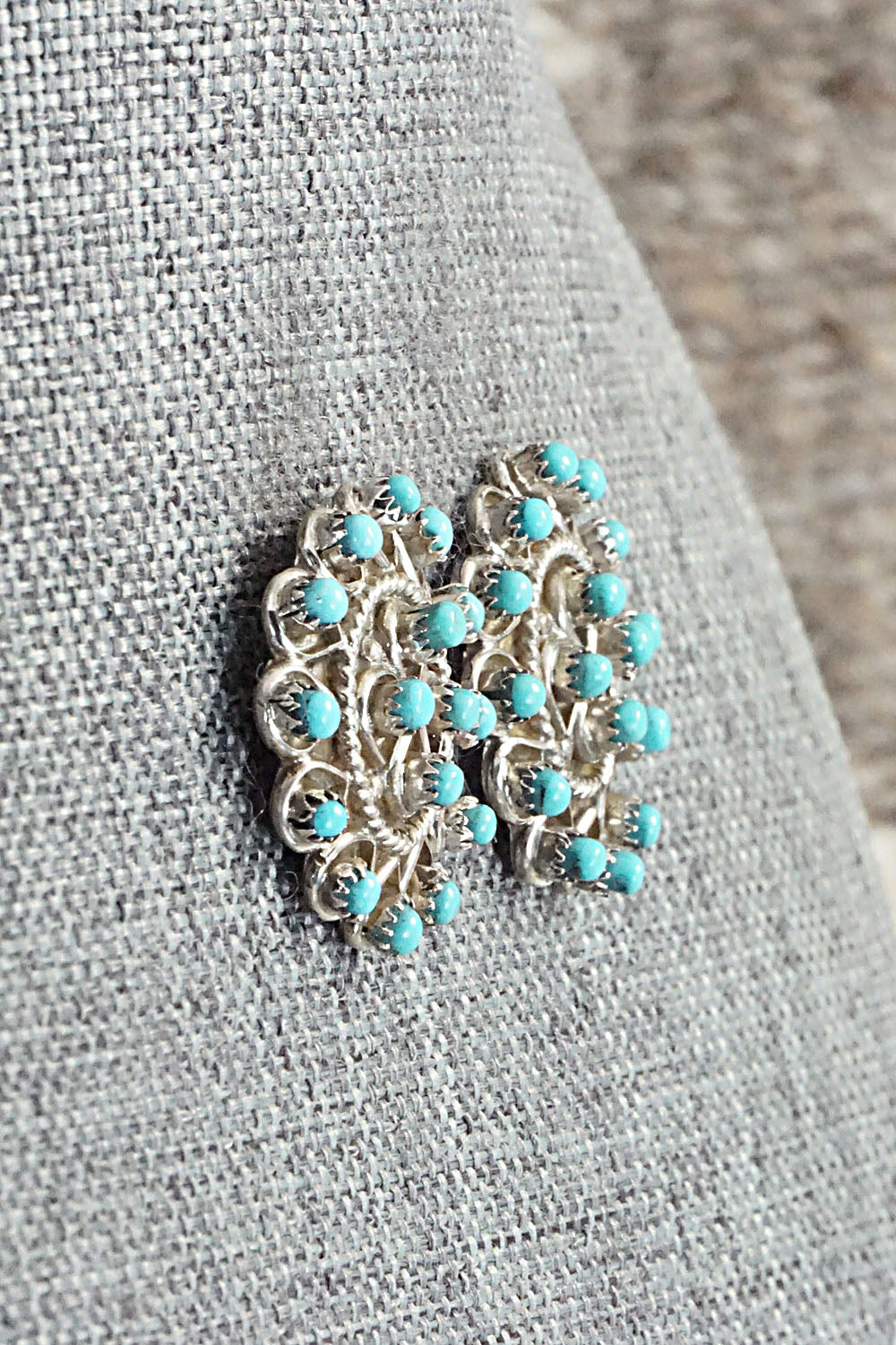 Turquoise & Sterling Silver Earrings - Wayne Johnson