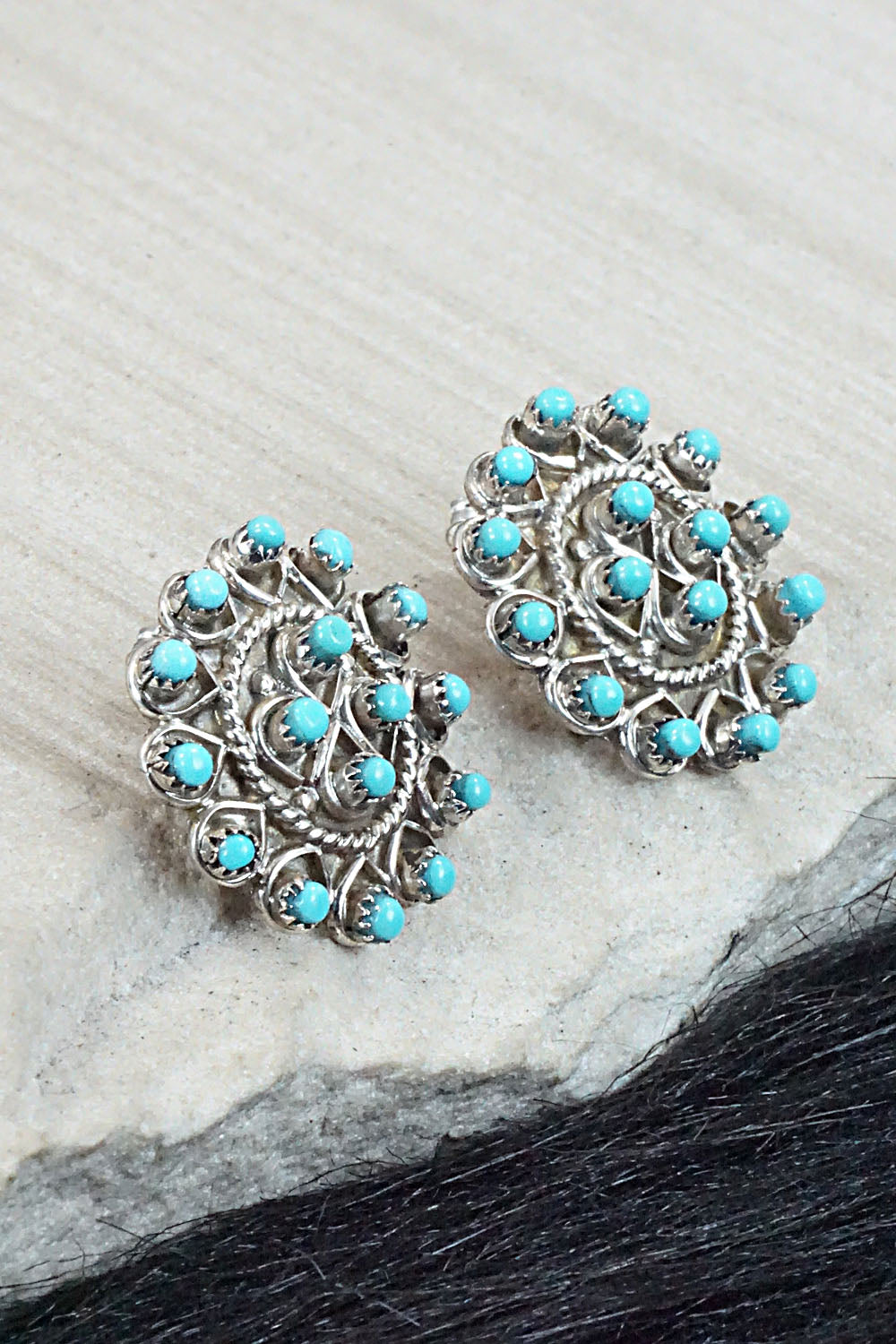 Turquoise & Sterling Silver Earrings - Wayne Johnson