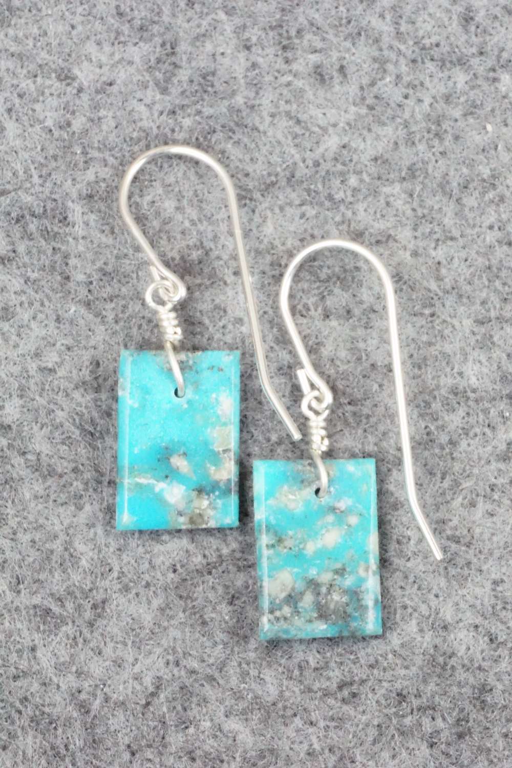 Turquoise & Sterling Silver Earrings - Lester Abeyta
