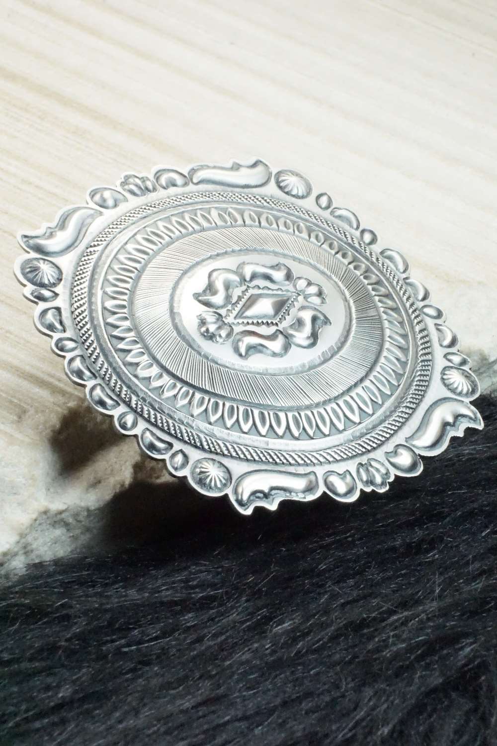 Sterling Silver Belt Buckle - Eugene Charley